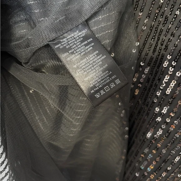 Anthropologie Remie Sequin Button Front Shirt Blouse  Silver Top size 3X NWT - Picture 4 of 4